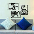 Wooden Cycle Wall Panel Set- Vintage design for office and Home