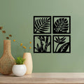 Wooden Leaf Wall Decor -set of 4 Frames