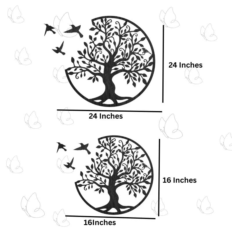 Wooden Tree Of Life MDF Wall decor - Design with Birds