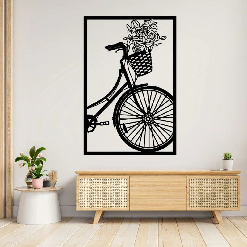 Wooden Bicycle Wall Decor- Modern Bicycle Decor