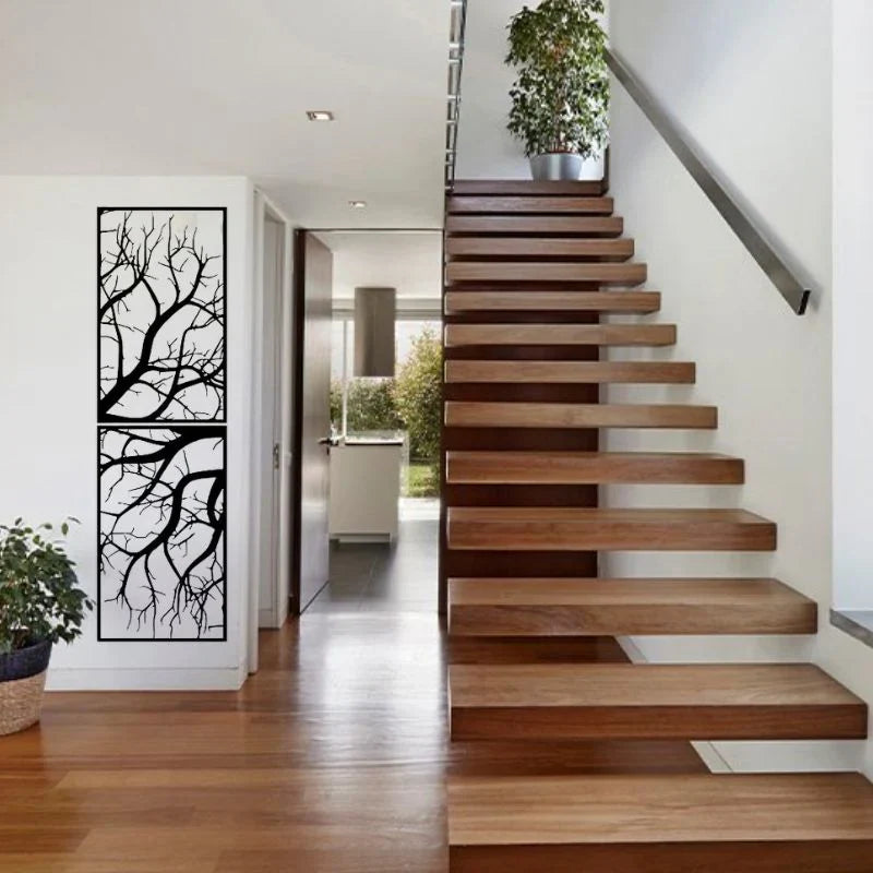 Wooden Tree Vertical Hanging Wall Decor