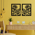 Elegant Rose Design wall Decor- Set of 2 Frames