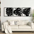 Monstera Leaf Wall Decor - Wooden Sets of 3