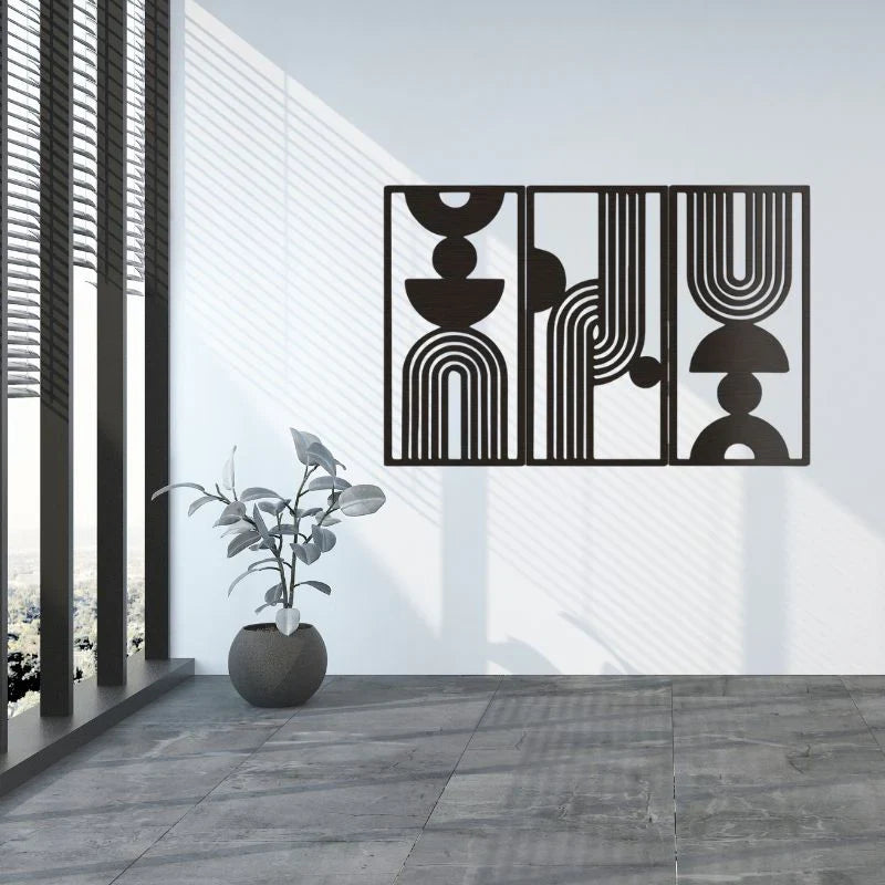 Wooden Bohemian Style wall Decor - Set of 3