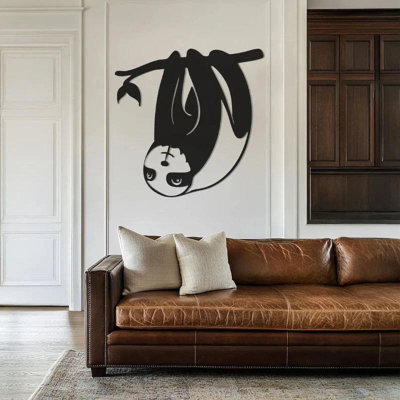 Premium Hanging Sloth Wall Decor- Black Acrylic Design