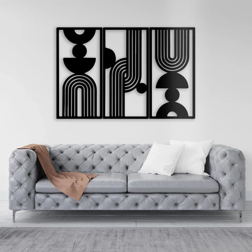 Wooden Bohemian Style wall Decor - Set of 3